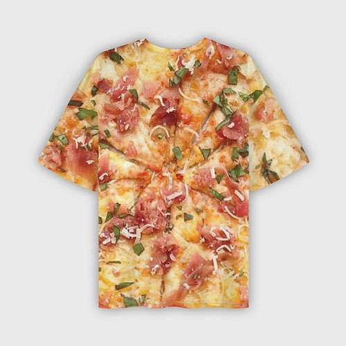 Мужская футболка оверсайз Вкусная пицца / 3D-принт – фото 2