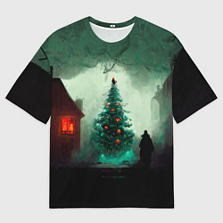 Футболка оверсайз мужская Тёмное рождество, цвет: 3D-принт