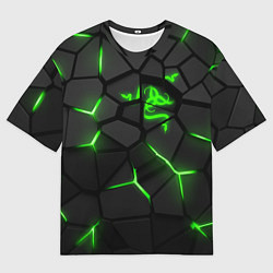 Футболка оверсайз мужская Razer green neon, цвет: 3D-принт