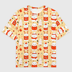 Мужская футболка оверсайз New year bears