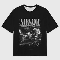 Футболка оверсайз мужская Nirvana live, цвет: 3D-принт