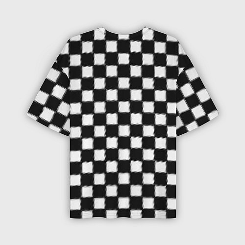 Мужская футболка оверсайз Шахматная доска / 3D-принт – фото 2