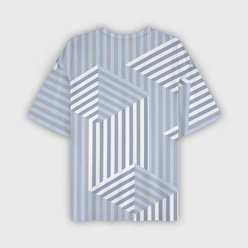Мужская футболка оверсайз Строгий геометрический узор / 3D-принт – фото 2