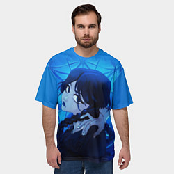 Футболка оверсайз мужская Вещь и Уэнсдэй, цвет: 3D-принт — фото 2