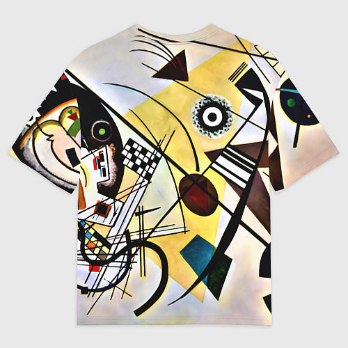 Мужская футболка оверсайз Поперечная линия - Василий Кандинский / 3D-принт – фото 2