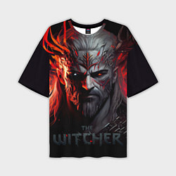 Мужская футболка оверсайз Witcher in the fire