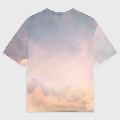 Мужская футболка оверсайз Victoria 3 на фоне облаков / 3D-принт – фото 2