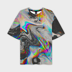 Футболка оверсайз мужская Abstract digital, цвет: 3D-принт