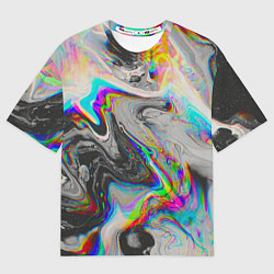 Футболка оверсайз мужская Abstract digital, цвет: 3D-принт