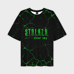 Мужская футболка оверсайз Stalker radiation art
