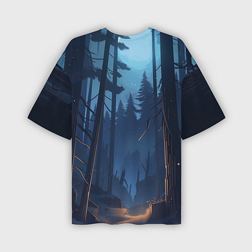 Мужская футболка оверсайз Диппер в лесу / 3D-принт – фото 2