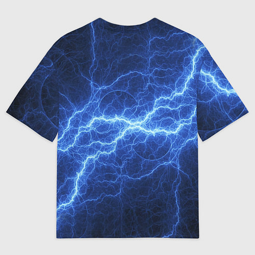 Мужская футболка оверсайз Разряд электричества / 3D-принт – фото 2