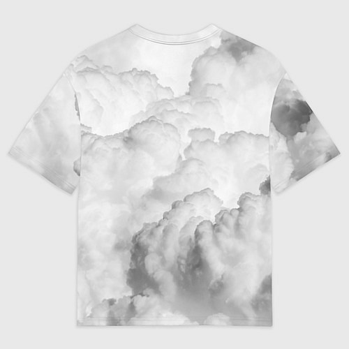 Мужская футболка оверсайз Пористые облака / 3D-принт – фото 2