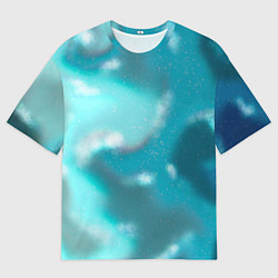 Мужская футболка оверсайз Волны в море