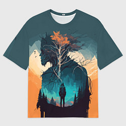 Футболка оверсайз мужская В поисках себя - Хуф и Ся, цвет: 3D-принт