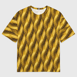 Мужская футболка оверсайз Сочная текстура из плетеного банана