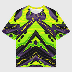 Мужская футболка оверсайз Ядовитый экстримальный узор