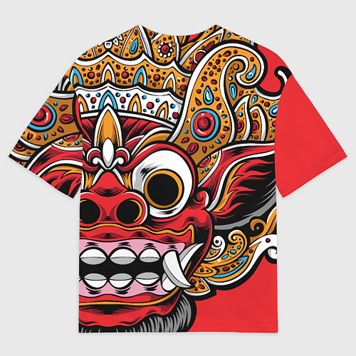 Мужская футболка оверсайз Barong - Bali - tattoo / 3D-принт – фото 2