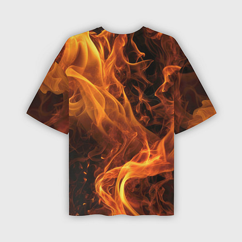 Мужская футболка оверсайз Пламя удачи / 3D-принт – фото 2