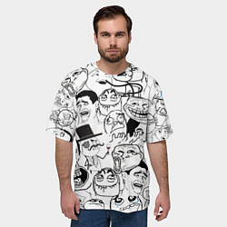 Футболка оверсайз мужская Сборник мемов, цвет: 3D-принт — фото 2