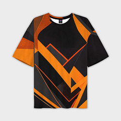 Мужская футболка оверсайз Оранжевая молния: арт