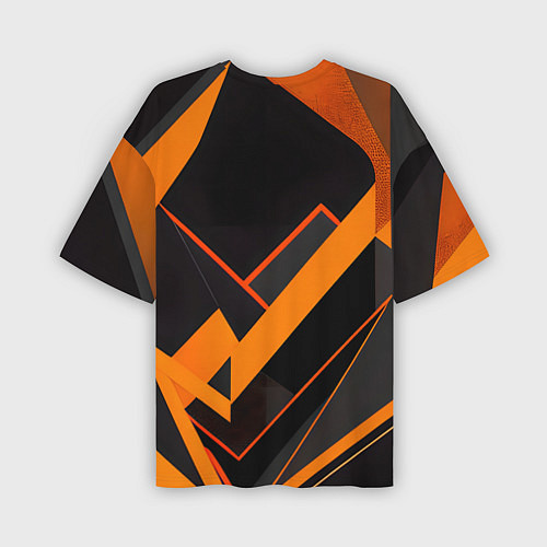 Мужская футболка оверсайз Оранжевая молния: арт / 3D-принт – фото 2