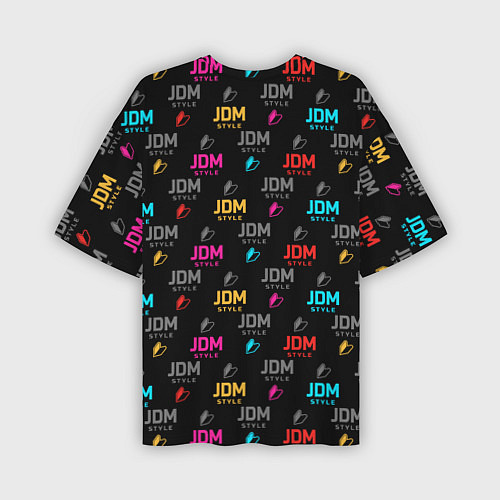 Мужская футболка оверсайз JDM neon style / 3D-принт – фото 2