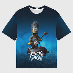 Футболка оверсайз мужская Simpson rock, цвет: 3D-принт