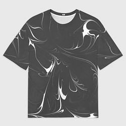 Футболка оверсайз мужская Черно-белый узор, цвет: 3D-принт