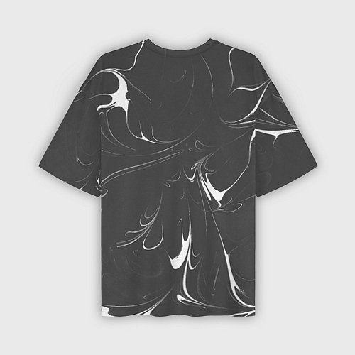 Мужская футболка оверсайз Черно-белый узор / 3D-принт – фото 2