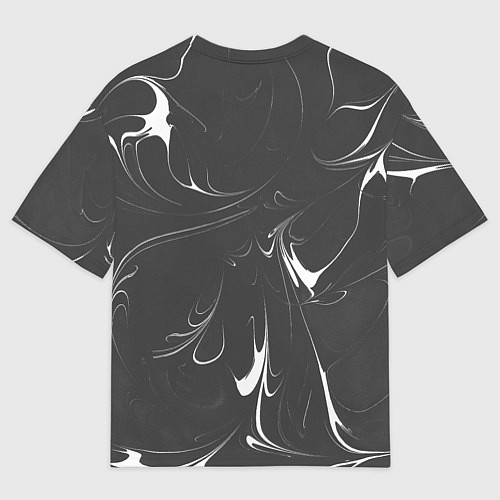 Мужская футболка оверсайз Черно-белый узор / 3D-принт – фото 2