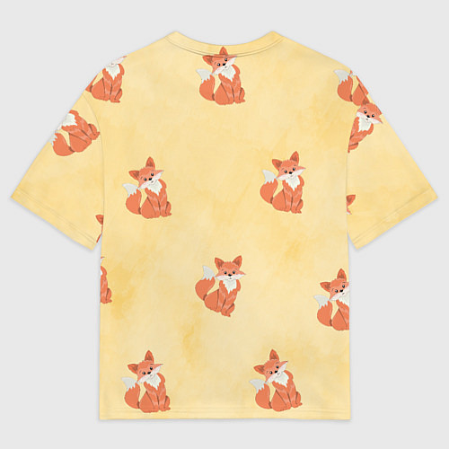 Мужская футболка оверсайз Наблюдательные лисята / 3D-принт – фото 2