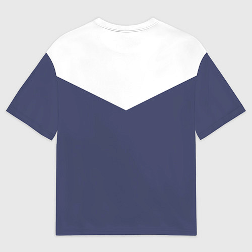 Мужская футболка оверсайз FIRM бело-синий / 3D-принт – фото 2