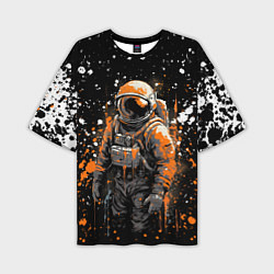 Мужская футболка оверсайз Астронавт в красках