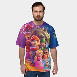 Футболка оверсайз мужская Братья Супер Марио в кино, цвет: 3D-принт — фото 2