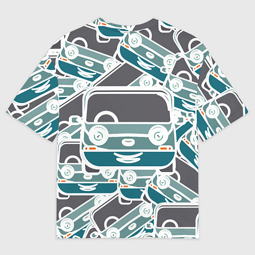 Мужская футболка оверсайз Абстракция машина / 3D-принт – фото 2