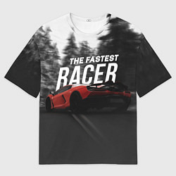 Футболка оверсайз мужская The fastest racer, цвет: 3D-принт
