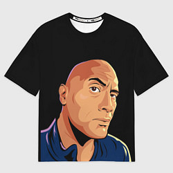 Мужская футболка оверсайз Дуэйн Джонсон бровь