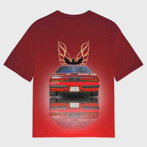 Мужская футболка оверсайз Американский спорткар Pontiac Firebird / 3D-принт – фото 2