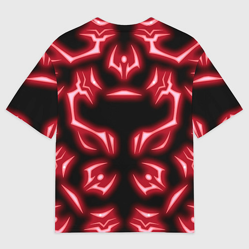 Мужская футболка оверсайз Магическая битва светящиеся Знаки Сукуны / 3D-принт – фото 2
