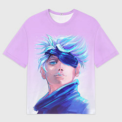 Футболка оверсайз мужская Магическая битва Годжо Сатору, цвет: 3D-принт
