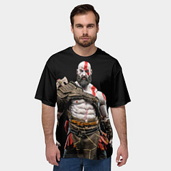 Футболка оверсайз мужская Боевой Кратос, цвет: 3D-принт — фото 2