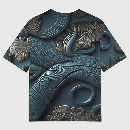 Мужская футболка оверсайз Узорные фракталы / 3D-принт – фото 2