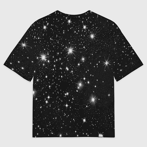 Мужская футболка оверсайз Телец золотой на звездном небе / 3D-принт – фото 2