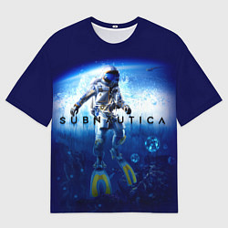 Мужская футболка оверсайз Subnautica аквалангист