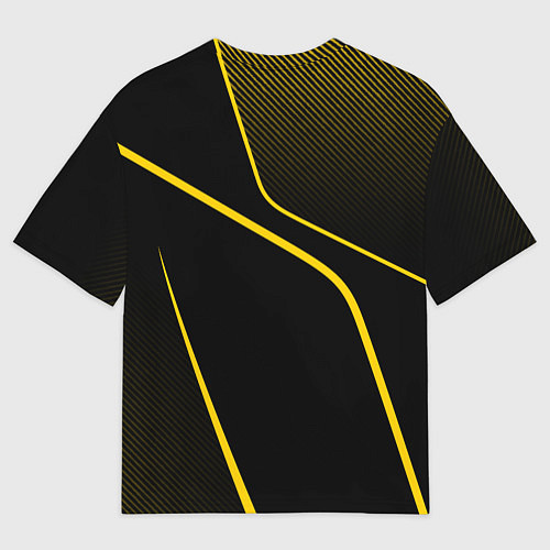Мужская футболка оверсайз Porsche - Gold line / 3D-принт – фото 2