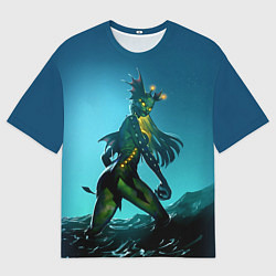 Футболка оверсайз мужская Subnautica русалка, цвет: 3D-принт