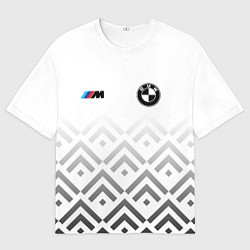 Футболка оверсайз мужская BMW m power - белый, цвет: 3D-принт