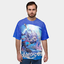 Футболка оверсайз мужская Байлу Хонкай Стар Рейл, цвет: 3D-принт — фото 2