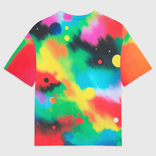 Мужская футболка оверсайз Абстракция Карандашом / 3D-принт – фото 2